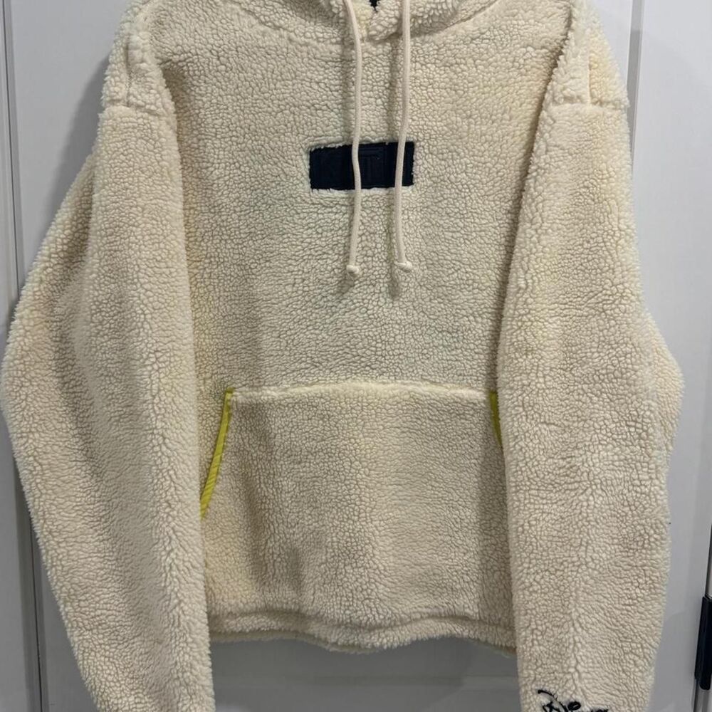 Kith Men's Cream and White Hoodie